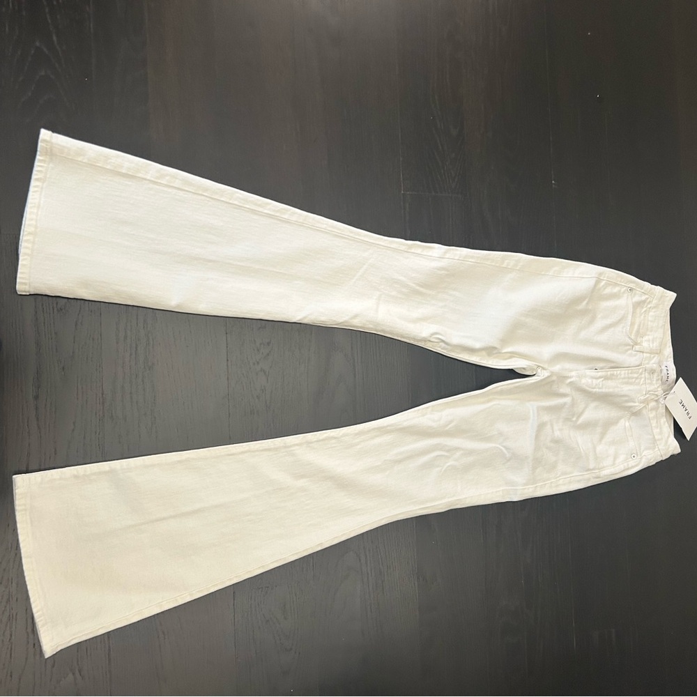Frame Denim White Flare Jeans